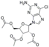 2-AMINO-6-CHLORO-9-(2,3,5-TRI-O-ACETYL-B-D-RIBOFURANOSYL)PURINE Struktur