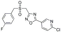 2-CHLORO-5-(3-{[(4-FLUOROBENZYL)SULPHONYL]METHYL}-1,2,4-OXADIAZOL-5-YL)PYRIDINE Struktur