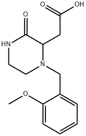 2-[1-(2-METHOXYBENZYL)-3-OXO-2-PIPERAZINYL]-ACETIC ACID Struktur