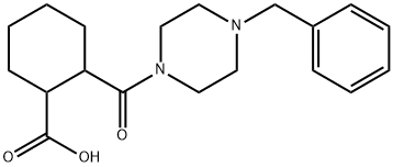 2-[(4-BENZYL-1-PIPERAZINYL)CARBONYL]-CYCLOHEXANECARBOXYLIC ACID Struktur