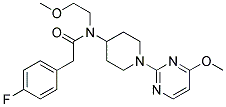 2-(4-FLUOROPHENYL)-N-(2-METHOXYETHYL)-N-[1-(4-METHOXYPYRIMIDIN-2-YL)PIPERIDIN-4-YL]ACETAMIDE Struktur