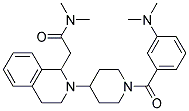 2-(2-(1-[3-(DIMETHYLAMINO)BENZOYL]PIPERIDIN-4-YL)-1,2,3,4-TETRAHYDROISOQUINOLIN-1-YL)-N,N-DIMETHYLACETAMIDE Struktur