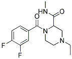 1-(3,4-DIFLUOROBENZOYL)-4-ETHYL-N-METHYLPIPERAZINE-2-CARBOXAMIDE Struktur