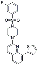 2-(4-[(3-FLUOROPHENYL)SULFONYL]PIPERAZIN-1-YL)-8-(2-THIENYL)QUINOLINE Struktur