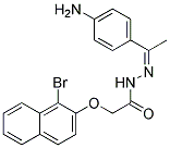 (1-BROMO-NAPHTHALEN-2-YLOXY)-ACETIC ACID [1-(4-AMINO-PHENYL)-ETHYLIDENE]-HYDRAZIDE Struktur