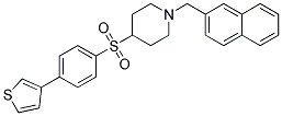 1-(2-NAPHTHYLMETHYL)-4-([4-(3-THIENYL)PHENYL]SULFONYL)PIPERIDINE Struktur