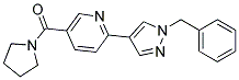 2-(1-BENZYL-1H-PYRAZOL-4-YL)-5-(PYRROLIDIN-1-YLCARBONYL)PYRIDINE Struktur