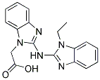 (2-[(1-ETHYL-1H-BENZIMIDAZOL-2-YL)AMINO]-1H-BENZIMIDAZOL-1-YL)ACETIC ACID Struktur