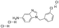 1-(3-CHLORO-BENZYL)-1H-BENZOIMIDAZOL-5-YLAMINE TRIHYDROCHLORIDE Struktur