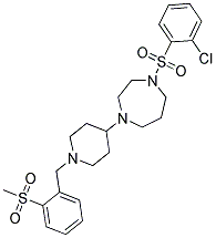 1-[(2-CHLOROPHENYL)SULFONYL]-4-(1-[2-(METHYLSULFONYL)BENZYL]PIPERIDIN-4-YL)-1,4-DIAZEPANE Struktur