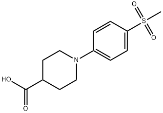 1-[4-(METHYLSULFONYL)PHENYL]PIPERIDINE-4-CARBOXYLIC ACID Struktur