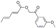 (2E,4E)-HEXA-2,4-DIENOIC ACID 2-(3-METHOXY-PHENYL)-2-OXO-ETHYL ESTER Struktur