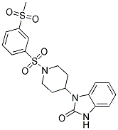 1-(1-([3-(METHYLSULFONYL)PHENYL]SULFONYL)PIPERIDIN-4-YL)-1,3-DIHYDRO-2H-BENZIMIDAZOL-2-ONE Struktur