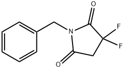 1-BENZYL-3,3-DIFLUORO-PYRROLIDINE-2,5-DIONE Struktur