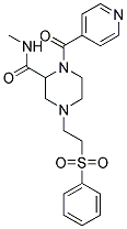 1-ISONICOTINOYL-N-METHYL-4-[2-(PHENYLSULFONYL)ETHYL]PIPERAZINE-2-CARBOXAMIDE Struktur