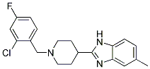 2-[1-(2-CHLORO-4-FLUOROBENZYL)PIPERIDIN-4-YL]-5-METHYL-1H-BENZIMIDAZOLE Struktur