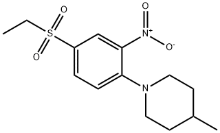 1-[4-(ETHYLSULFONYL)-2-NITROPHENYL]-4-METHYLPIPERIDINE Struktur