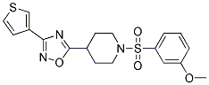 1-[(3-METHOXYPHENYL)SULFONYL]-4-[3-(3-THIENYL)-1,2,4-OXADIAZOL-5-YL]PIPERIDINE Struktur