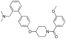 1-(4'-([1-(3-METHOXYBENZOYL)PIPERIDIN-4-YL]OXY)BIPHENYL-2-YL)-N,N-DIMETHYLMETHANAMINE Struktur