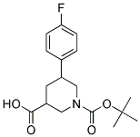 1-(TERT-BUTOXYCARBONYL)-5-(4-FLUOROPHENYL)PIPERIDINE-3-CARBOXYLIC ACID Struktur