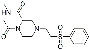 1-ACETYL-N-METHYL-4-[2-(PHENYLSULFONYL)ETHYL]PIPERAZINE-2-CARBOXAMIDE Struktur