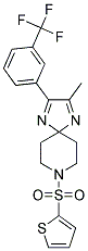 2-METHYL-8-(2-THIENYLSULFONYL)-3-[3-(TRIFLUOROMETHYL)PHENYL]-1,4,8-TRIAZASPIRO[4.5]DECA-1,3-DIENE Struktur