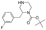 2-(3-FLUORO-BENZYL)-PIPERAZINE-1-CARBOXYLIC ACID TERT-BUTYL ESTER Struktur