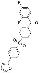 1-(2,4-DIFLUOROBENZOYL)-4-([4-(2-FURYL)PHENYL]SULFONYL)PIPERIDINE Struktur