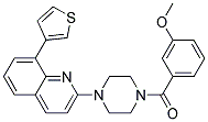 2-[4-(3-METHOXYBENZOYL)PIPERAZIN-1-YL]-8-(3-THIENYL)QUINOLINE Struktur