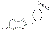 1-[(5-CHLORO-1-BENZOFURAN-2-YL)METHYL]-4-(METHYLSULFONYL)PIPERAZINE Struktur