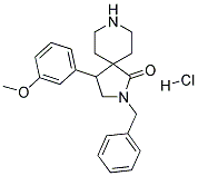 2-BENZYL-4-(3-METHOXYPHENYL)-2,8-DIAZASPIRO[4.5]DECAN-1-ONE HYDROCHLORIDE Struktur