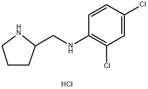 2,4-DICHLORO-N-(PYRROLIDIN-2-YLMETHYL)ANILINE HYDROCHLORIDE Struktur