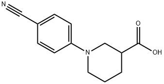 1-(4-CYANOPHENYL)PIPERIDINE-3-CARBOXYLIC ACID Struktur