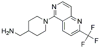 1-(1-[2-(TRIFLUOROMETHYL)-1,6-NAPHTHYRIDIN-5-YL]PIPERIDIN-4-YL)METHANAMINE Struktur