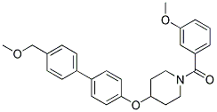 1-(3-METHOXYBENZOYL)-4-([4'-(METHOXYMETHYL)BIPHENYL-4-YL]OXY)PIPERIDINE Struktur