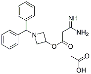 1-BENZHYDRYLAZETIDIN-3-YL 3-AMINO-3-IMINOPROPANOATE ACETATE Struktur