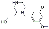 2-[1-(3,5-DIMETHOXY-BENZYL)-PIPERAZIN-2-YL]-ETHANOL Struktur