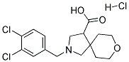 2-(3,4-DICHLORO-BENZYL)-8-OXA-2-AZA-SPIRO[4.5]DECANE-4-CARBOXYLIC ACID HYDROCHLORIDE Struktur