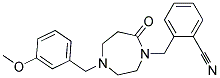 2-([4-(3-METHOXYBENZYL)-7-OXO-1,4-DIAZEPAN-1-YL]METHYL)BENZONITRILE Struktur