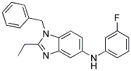 (1-BENZYL-2-ETHYL-1H-BENZOIMIDAZOL-5-YL)-(3-FLUORO-PHENYL)-AMINE Struktur