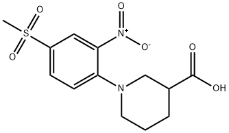 1-[4-(METHYLSULFONYL)-2-NITROPHENYL]PIPERIDINE-3-CARBOXYLIC ACID Struktur