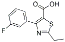 2-Ethyl-4-(3-Fluorophenyl)-5-Thiazole-Carboxylic Acid Struktur