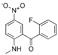 2-methlamino-5-nitro-2'-fluoro benzophenone Struktur