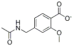 2-methoxy-4-acetamino methylbenzoate Struktur