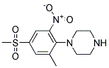 1-[2-Methyl-4-(methylsulphonyl)-6-nitrophenyl]piperazine Struktur