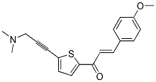 1-{5-[3-(Dimethylamino)prop-1-yn-1-yl]thien-2-yl}-3-(4-methoxyphenyl)prop-2-en-1-one Struktur