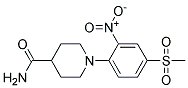 1-[4-(Methylsulphonyl)-2-nitrophenyl]piperidine-4-carboxamide Struktur