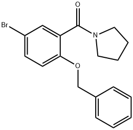 (2-(benzyloxy)-5-bromophenyl)(pyrrolidin-1-yl)methanone Struktur
