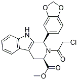 (1R,3R)-1-BENZO[1,3]DIOXOL-5-YL-2-(2-CHLORO-ACETYL)-2,3,4,9-TETRAHYDRO-1H-BETA-CARBOLINE-3-CARBOXYLIC ACID METHYL ESTER Struktur