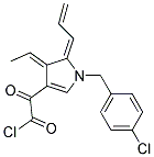 [1-(4-CHLORO-BENZYL)-4-ETH-(Z)-YLIDENE-5-PROP-2-EN-(E)-YLIDENE-4,5-DIHYDRO-1H-PYRROL-3-YL]-OXO-ACETYL CHLORIDE Struktur